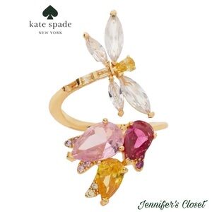 Kate Spade Ring NWT / Dragonfly & Flower Wrap Ring Sz 6